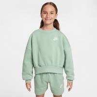 Nike Sportswear Club Fleece Girls' Boxy Crew-Neck Sweatshirt - Green - Cotton/Polyester
