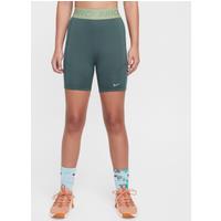 Nike Pro Girls' Dri-FIT 12.5cm (approx.) Shorts - Green - Polyester/Elastane