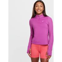 Nike Pro Girls' Therma-FIT 1/2-Zip Top - Purple - Polyester/Elastane