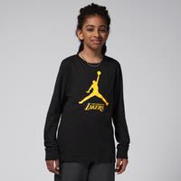 Nike Los Angeles Lakers Essential Older Kids' (Boys') Jordan NBA Long-Sleeve T-Shirt - Black - Cotton