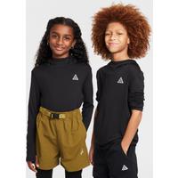 Nike ACG Older Kids' Dri-FIT UV Hooded Long-Sleeve Top - Black - Polyester/Elastane