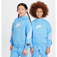 Nike Air Older Kids' Fleece Pullover Hoodie - Blue - Cotton