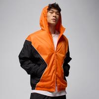 Nike Jordan Brooklyn Men's Hooded Draft Jacket - Orange - Nylon