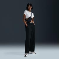 Nike Sportswear Collection Women's Mid-Rise Twill Trousers - Black - Cotton/Polyester/Elastane