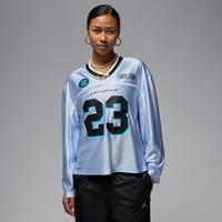Nike Jordan Women's Long-Sleeve Jersey Top - Blue - Polyester