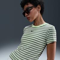 Nike Sportswear Chill Knit Women's Slim Striped T-Shirt - Green - Modal/Cotton/Elastane
