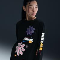 Nike Sportswear Women's Loose Long-Sleeve Graphic T-Shirt - Black - Cotton