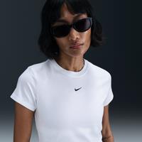 Nike Sportswear Chill Knit Women's Cropped T-Shirt - White - Modal/Cotton/Elastane