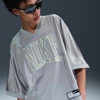 Nike Sportswear Street Women's Oversized Short-Sleeve Graphic Top - Grey - Polyester