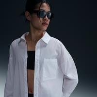 Nike Sportswear Chill Poplin Women's Loose Long-Sleeve Button-Down Top - White - Cotton/Elastane
