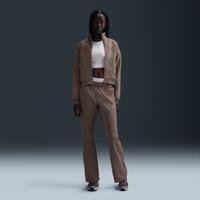 Nike Sportswear Windrunner Women's Mid-Rise Slim Knit Trousers - Brown - Polyester/Elastane