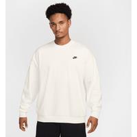 Nike Club Fleece Men's Oversized French Terry Crew - White - Cotton