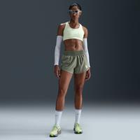 Nike One Women's Dri-FIT Mid-Rise Brief-Lined Running Shorts - Green - Polyester