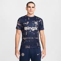 Chelsea F.C. Academy Pro SE Men's Nike Dri-FIT Football Pre-Match Short-Sleeve Top - Blue - Polyester