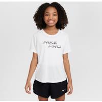 Nike Pro Older Kids' (Girls') Dri-FIT Top - White - Polyester