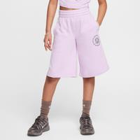 Nike Sportswear Girls' French Terry Shorts - Purple - Cotton/Polyester