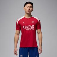 Nike Paris Saint-Germain Strike Fourth Men's Jordan Dri-FIT Football Knit Short-Sleeve Top - Red - Polyester