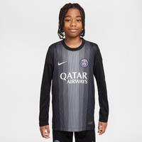 Paris Saint-Germain 2025/26 Stadium Goalkeeper Older Kids' Nike Dri-FIT Football Replica Long-Sleeve Shirt - Black - Polyester