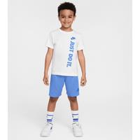 Nike Sportswear Younger Kids' French Terry Shorts Set - Blue - Cotton