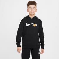 Los Angeles Lakers Club Fleece Essential Older Kids' (Boys') Nike NBA Hoodie - Black - Cotton/Polyester