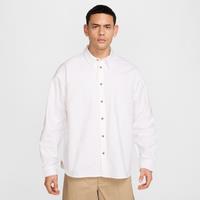 Nike Club Men's Oversized Long-Sleeved Oxford Shirt - White - Cotton