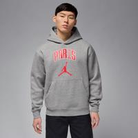 Nike Jordan Men's Paris Fleece Pullover Hoodie - Grey - Cotton/Polyester