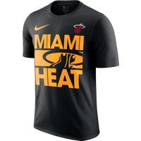 Miami Heat Courtside Men's Nike NBA T-Shirt - Black - Cotton