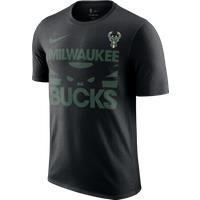 Milwaukee Bucks Courtside Men's Nike NBA T-Shirt - Black - Cotton