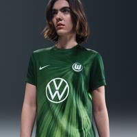 VfL Wolfsburg 2025/2026 Stadium Home Women's Nike Dri-FIT Football Replica Short-Sleeve Top - Green - Polyester