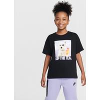 Nike Sportswear Older Kids' (Girls') T-Shirt - Black - Cotton