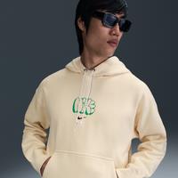 Nike Solo Swoosh Men's Fleece Hoodie - White - Cotton/Polyester