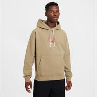 Nike Solo Swoosh Men's Fleece Hoodie - Brown - Cotton/Polyester