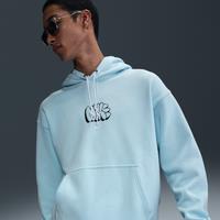Nike Solo Swoosh Men's Fleece Hoodie - Blue - Cotton/Polyester