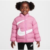 Nike Toddler Wrapped Swoosh Debossed Quilted Jacket - Pink - Polyester
