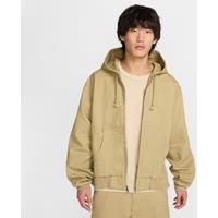 Nike Life Men's Full-Zip Unlined Jacket - Brown - Cotton