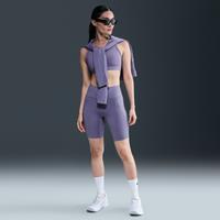 Nike Universa Women's Medium-Support High-Waisted 20cm (approx.) Biker Shorts with Pockets - Purple - Polyester/Elastane