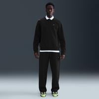 Nike Solo Swoosh Men's Fleece Open-Hem Trousers - Black - Cotton/Polyester