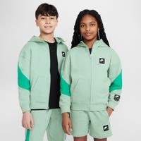 Nike Air Older Kids' Fleece Full-Zip Hoodie - Green - Cotton
