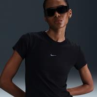 Nike Sportswear Chill Knit Women's Slim Cropped T-Shirt - Black - Modal/Cotton/Elastane