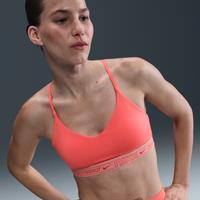 Nike Indy Women's Light-Support Padded Adjustable Sports Bra - Orange - Polyester/Elastane