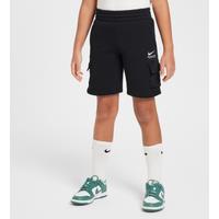 Nike Sportswear Older Kids' (Boys') Fleece Cargo Shorts - Black - Cotton/Polyester
