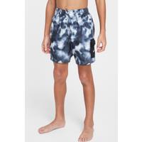 Nike Swim Voyage Older Kids' (Boys') 10cm (approx.) Brief-Lined Cargo Shorts - Grey - Polyester