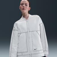 Nike Sportswear Women's Oversized Graphic Cargo Jacket - White - Cotton