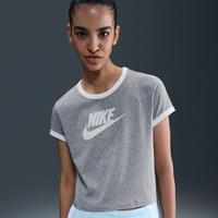 Nike Sportswear Women's Short-Sleeve Ringer T-Shirt - Grey - Cotton