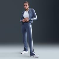 Nike Sportswear Women's High-Waisted Trousers - Blue - Cotton/Polyester/Elastane