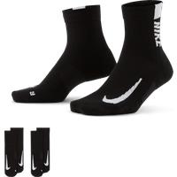 Nike Multiplier Running Ankle Socks (2 Pairs) - Black