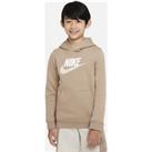 Nike Sportswear Club Fleece Older Kids' Pullover Hoodie - Brown
