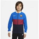 F.C. Barcelona Older Kids' Full-Zip Football Tracksuit Jacket - Blue