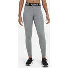 Nike Pro Women's Mid-Rise Mesh-Panelled Leggings - Grey