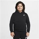 Nike Sportswear Club Fleece Older Kids' (Boys') Pullover Hoodie (Extended Size) - Black